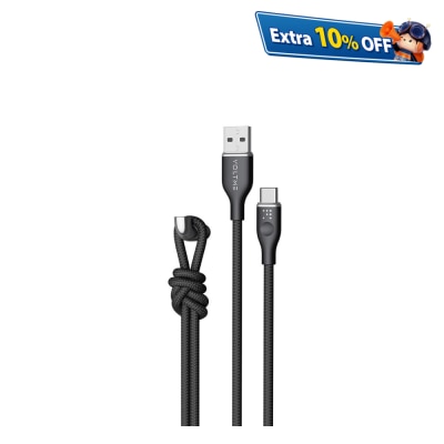 Voltme PowerLink RUGG 系列 USB-A to USB-C 耐用充電/傳輸編纖線 (3A/60W) 1米