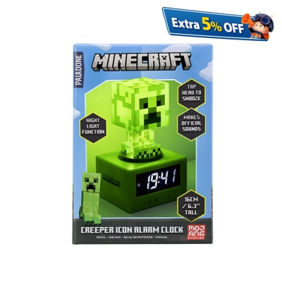 Paladone Minecraft苦力怕3合1造型鬧鐘夜燈
