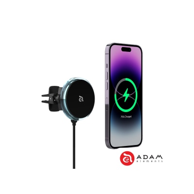 ADAM elements OMNIA CX1 LED炫光藍車用磁吸充電器