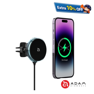 ADAM elements OMNIA CX1 LED炫光藍車用磁吸充電器