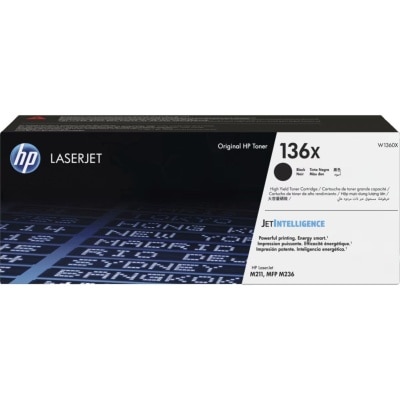 HP 136X High Yield Black Original LaserJet Toner Cartridge (W1360X)