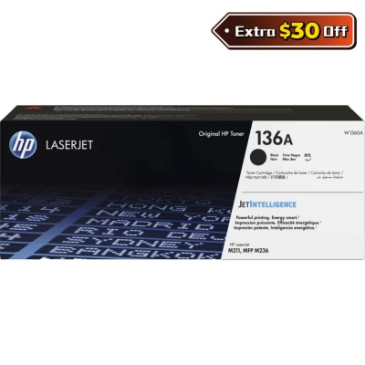 HP 惠普 136A LaserJet 黑色原厂碳粉匣 (W1360A)