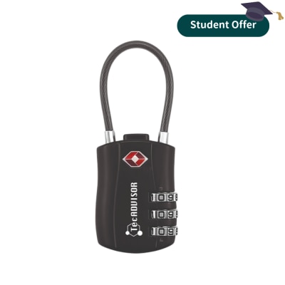 TecADVISOR TSA 3 Digit Combination Cable Lock
