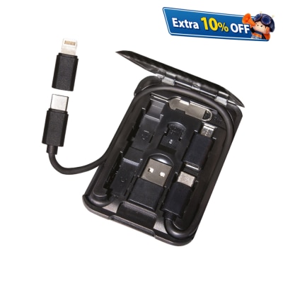 TecADVISOR 超薄6合1多功能充电传输线存储卡盒