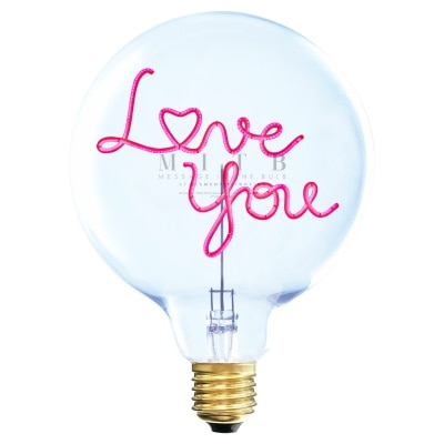 Message in the Bulb LOVE YOU Decoration Light Bulb