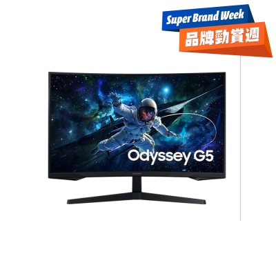 SAMSUNG 三星電子 LS32CG552ECXXK 32" Odyssey G5 165Hz 曲面電競顯示屏
