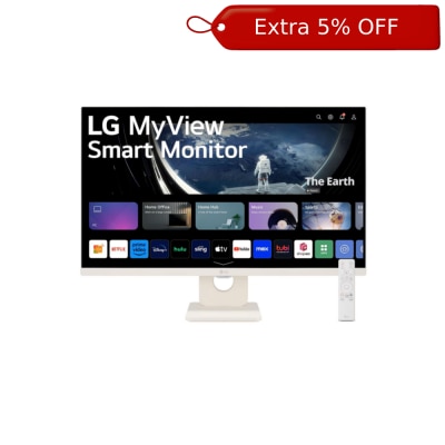 LG 27SR50F-W 27" Full HD IPS Smart Monitor (with webOS)