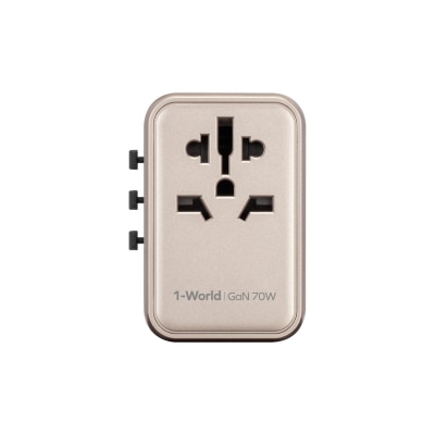 Momax - UA8AUKE 1-World 70W GaN 5 ports + AC Travel Adapter