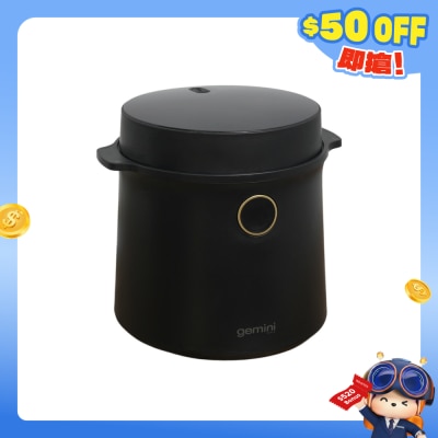 GEMINI - GRC6BK 0.6L Ceramic Glaze Inner Pot Compact Rice Cooker