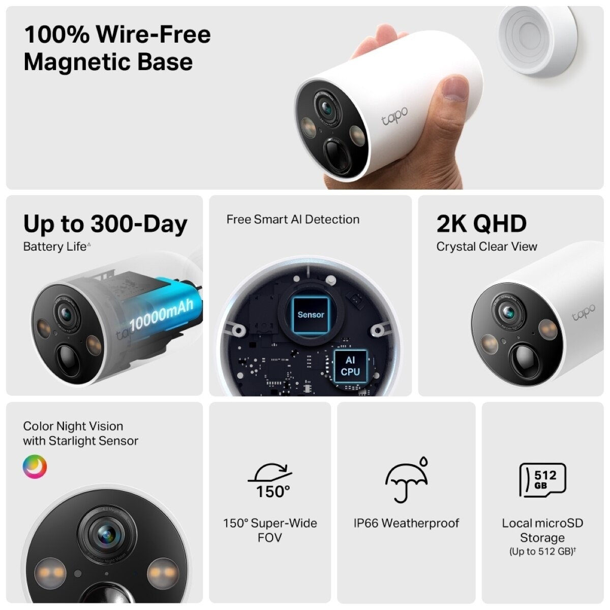 TP-Link Tapo C425 1440P AI 防水Wi-Fi 電池攝影機| Fortress 豐澤