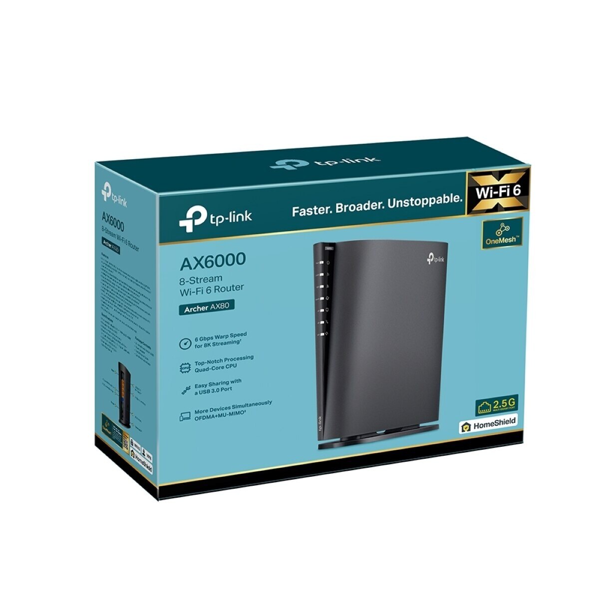 TP-Link Archer AX80 AX6000 8-Stream Wi-Fi 6 Router | Fortress