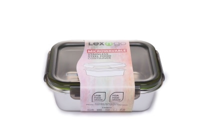 Lexngo 可微波316L不鏽钢保鲜盒 1300ml