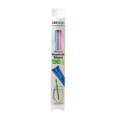 Lexngo Pack of 2pcs, Resealable Reusable Straw