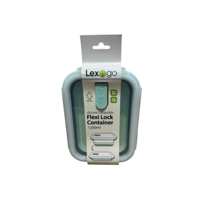 Lexngo 矽膠摺疊保鮮盒 - 長方型 1200ml