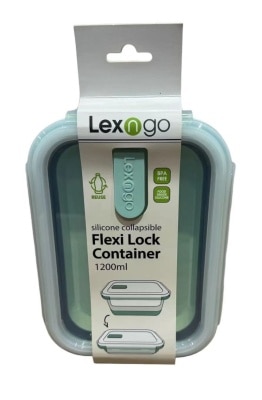 Lexngo 矽胶折叠保鲜盒 - 长方型 1200ml