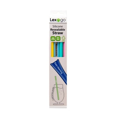 Lexngo Pack of 4pcs, Resealable Reusable Straw