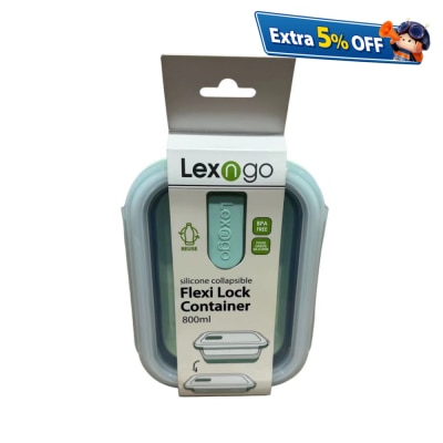 Lexngo 矽膠摺疊保鮮盒 - 長方型 800ml