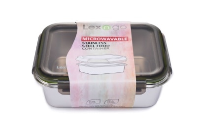 Lexngo 可微波316L不鏽钢保鲜盒 2200ml
