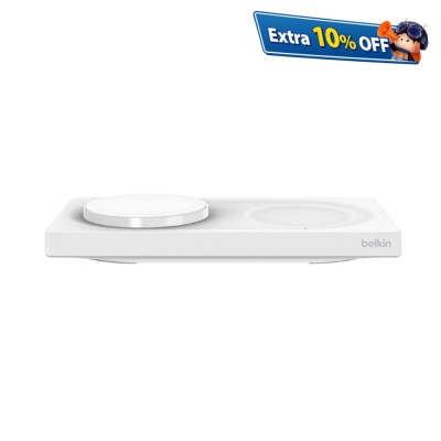 BELKIN BoostCharge Pro 2-in-1 Wireless Charging Pad with Official MagSafe Charging 15W