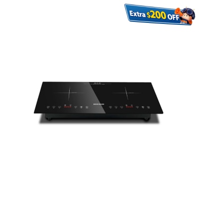 Mobiwarm MWICI02-B Built-in Double Induction Hob Built in Induction cooker
