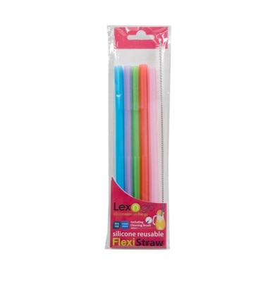 Lexngo Pack of 5pcs, Silicone Flexi Straw