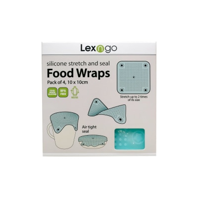 Lexngo Pack of 4 pcs Silicone Food Wraps Small