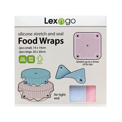 Lexngo 4件装矽胶保鲜膜