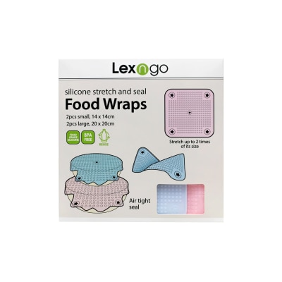 Lexngo Pack of 4 pcs Silicone Food Wraps