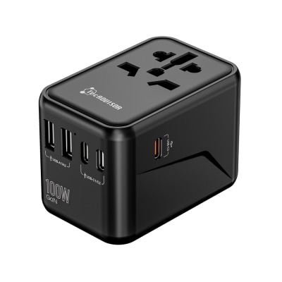 TecADVISOR 100W GaN PD 5 USBs  High Power Worldwide Travel Adaptor