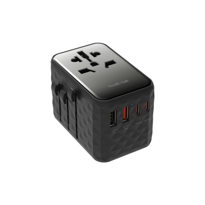 inno3C - i-FT65 GaN 65W 4-Ports AC Socket Universal Travel Adaptor (Black)