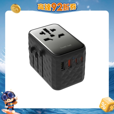 inno3C 创品 - i-FT35 GaN 65W 4输出旅行转换插头 (黑色)