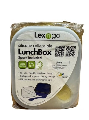 Lexngo 矽胶可折叠面条盒连餐具