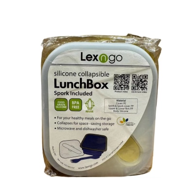 Lexngo 矽膠可摺疊麵條盒連餐具