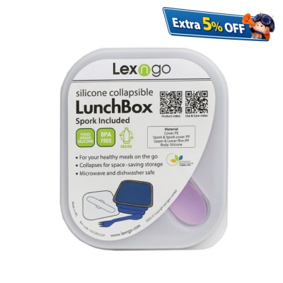 Lexngo 矽膠可摺疊麵條盒連餐具