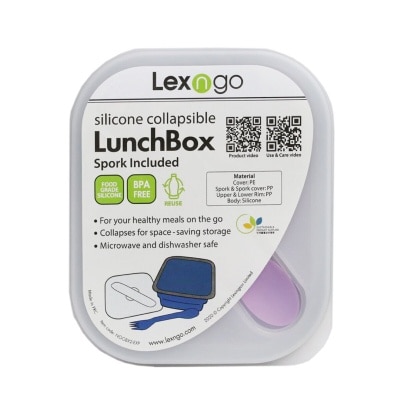 Lexngo 矽膠可摺疊麵條盒連餐具