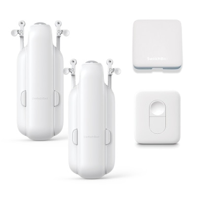 SwitchBot 智能窗簾進階套裝 - I型軌道 (第3代) X2, 紅外線遙控器 X1, 遙控開關 X1