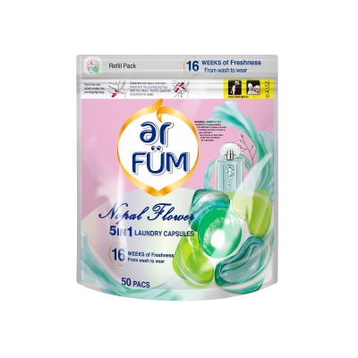 ar FÜM - ar FÜM 5 In 1 Laundry Capsules Nopal Flower 12g*50pcs Refill