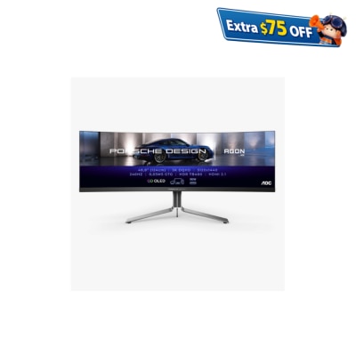 AOC PORSCHE DESIGN 49吋 5K DQHD 240Hz QD-OLED 曲面 電競顯示屏