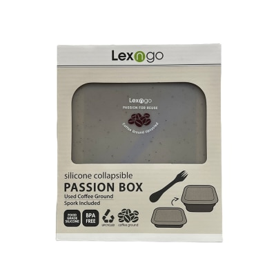 Lexngo 咖啡渣矽胶盖可折叠食物盒(中)