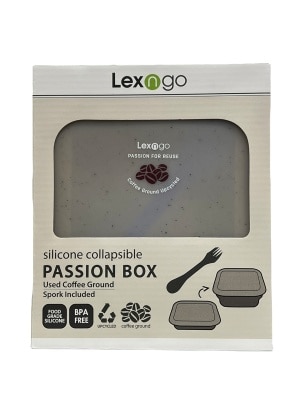 Lexngo Coffee Ground Silicone Collapsible FlexiBox Medium 850ml