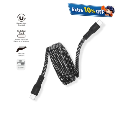 inno3C 創品 inno3C i-2C15 60W 磁吸收納 Type-C to Type-C 線 1米