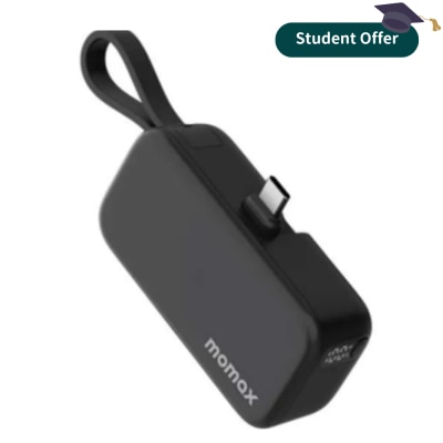 Momax 1-Power Mini 5000mAh 内置可折叠USB-C移動電源 移動電源