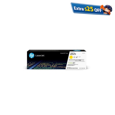 HP 222X High Yield Yellow Original LaserJet Toner Cartridge (W2222X)
