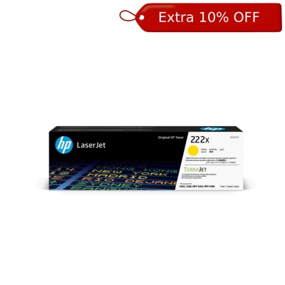 HP 惠普 222X高打印量黃色原廠LaserJet碳粉匣 (W2222X)