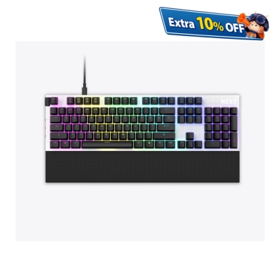 NZXT Function RGB Full Size Mechanical Keyboard - Hot-swappable Gateron Linear Red Switch