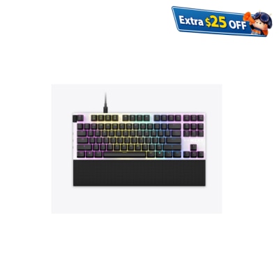 NZXT Function RGB Tenkeyless (TKL) Mechanical Keyboard - Hot-swappable Gateron Linear Red Switch