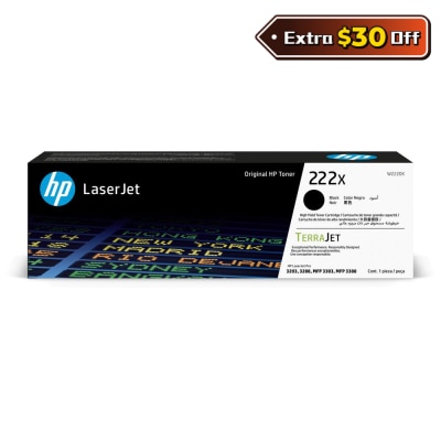 HP 惠普 222X高打印量黑色原廠LaserJet碳粉匣 (W2220X)