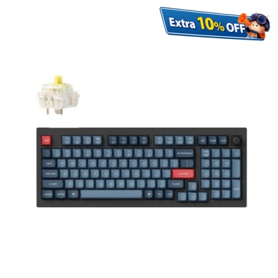 Keychron V5 Max Knob Version Swappable RGB Wireless Keyboard - Gateron Jupiter Banana Switch