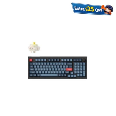 Keychron V5 Max 旋钮版无线客制化机械式键盘 - Gateron Jupiter 香蕉轴