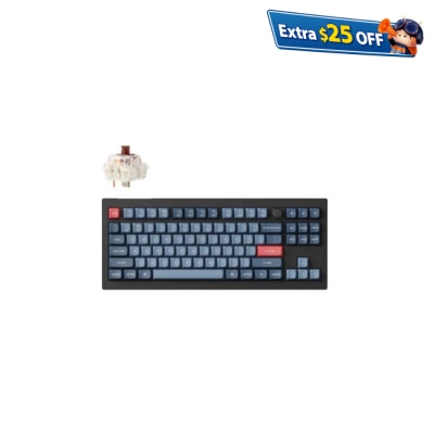 Keychron V3 Max 旋鈕無線客製機械鍵盤 - Gateron Jupiter 茶軸